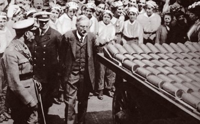 Women at work in a munitions factory during the Great War by English Photographer